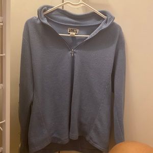 An blue comfortable jacket .